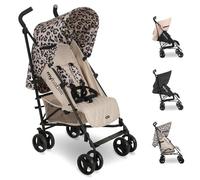 My Babiie MB01 Stroller - from Birth to 4 Years (22kg), Lightweight & Compact Umbrella Fold, Travel Buggy for Toddlers - Fawn Leopard
