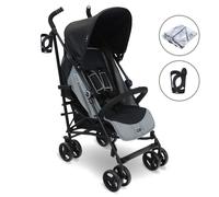 My Babiie MB02 Plus Lightweight Stroller - Black/Grey