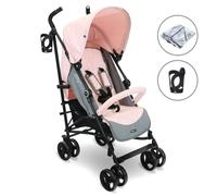 My Babiie MB02 Plus Lightweight Stroller - Pink and Grey