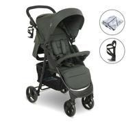 My Babiie MB30 Pushchair - from Birth to 4 Years (22kg), Easy Compact Fold, Large Shopping Basket, Adjustable Handle, Stroller Includes Cup Holder, Rain Cover - Forest Green