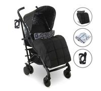 My Babiie MB51 Stroller - from Birth to 4 Years (22kg), Lightweight, Umbrella Fold, Travel Buggy for Toddlers, Pushchair Includes Footmuff, Cup Holder, Rain Cover - Black Leopard
