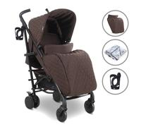 My Babiie MB51 Stroller - from Birth to 4 Years (22kg), Lightweight, Umbrella Fold, Travel Buggy for Toddlers, Pushchair Includes Footmuff, Cup Holder, Rain Cover - Chocolate