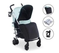 My Babiie MB51 Billie Faiers Quilted Aqua Lightweight Stroller, Sturdy & Protective, Lightweight Frame, Comfort, Suitable from Birth to MAX 22kg, w/Cup Holder, Rain Cover and Footmuff