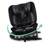 My Babiie MBCS200 360° Spin R129 Baby Car Seat - Top Tether, ISOFIX, Birth to 12yrs (40-150cm), i-Size, ERF, Group 0+/1/2/3, Rotating 360 Swivel - Black Leo