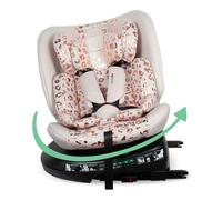 My Babiie MBCS200 360° Spin R129 Baby Car Seat - Top Tether, ISOFIX, Birth to 12yrs (40-150cm), i-Size, ERF, Group 0+/1/2/3, Rotating 360 Swivel - Pink Leopard
