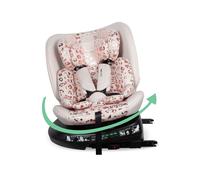 My Babiie MBCS200 360° Spin R129 Baby Car Seat - Top Tether, ISOFIX, Birth to 12yrs (40-150cm), i-Size, ERF, Group 0+/1/2/3, Rotating 360 Swivel - Pink Leopard