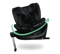 My Babiie MBCS400 360° Spin R129 Baby Car Seat - Support Leg, ISOFIX, Birth to 12yrs (40-150cm), i-Size, ERF, Group 0+/1/2/3, Rotating 360 Swivel - Black