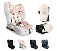 My Babiie MBCS80 Foldable Toddler to Booster R129 Child Car Seat - ISOFIX with Top Tether, Harness, 76-150cm (Approx. 9-36kg, 15 Months - 12 Years), i-Size, Group 1/2/3, Forward Facing - Pink Leopard