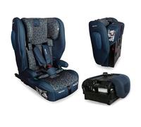 My Babiie MBCS80 Foldable Toddler to Booster R129 Child Car Seat - ISOFIX with Top Tether, Harness, 76-150cm (Approx. 9-36kg, 15 Months - 12 Years), i-Size, Group 1/2/3, Forward Facing - Navy Leo