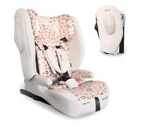 My Babiie MBCS80 Foldable Toddler to Booster R129 Child Car Seat - ISOFIX with Top Tether, Harness, 76-150cm (Approx. 9-36kg, 15 Months - 12 Years), i-Size, Group 1/2/3, Forward Facing - Pink Leopard
