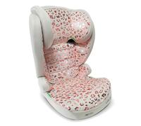 My Babiie MBCSB30 Highback Booster Car Seat - 100-150cm (Approx. 4-12 Years, Group 2/3), i-Size R129, Adjustable Child High Back Seat, Padded, 8 Position Headrest - Pink Leopard