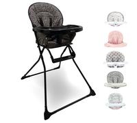 My Babiie Mbhc 1 Compact Highchair - Lightweight (5 Kg), Foldable, Easy Clean, Padded Seat, Footrest, Tray Cup Holder, For