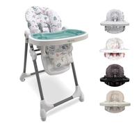 My Babiie MBHC8 Premium Highchair - Adjustable, 3 Recline Positions, 6 Height Settings, Removable Tray, Padded Seat, Foldable, for Toddler, from 6 Months to 3 Years (15kg) - Earth Child