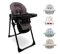 My Babiie MBHC8 Premium Highchair - Adjustable, 3 Recline Positions, 6 Height Settings, Removable Tray, Padded Seat, Foldable, for Toddler, from 6 Months to 3 Years (15kg) - Hot Pink Leopard