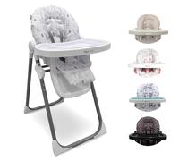 My Babiie MBHC8 Premium Highchair - Adjustable, 3 Recline Positions, 6 Height Settings, Removable Tray, Padded Seat, Foldable, for Toddler, from 6 Months to 3 Years (15kg) - Wild Safari