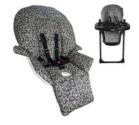 My Babiie MBHC8 Premium Highchair Seat Cover Only with 5-Point Harness - Padded PVC Seat Cover, Easy Clean, Seat Cushion Compatible with My Babiie MBHC8 - Black Leopard