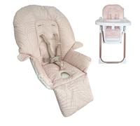 My Babiie MBHC8 Premium Highchair Seat Cover Only with 5-Point Harness - Padded PVC Seat Cover, Easy Clean, Seat Cushion Compatible with My Babiie MBHC8 - Blush Tropical