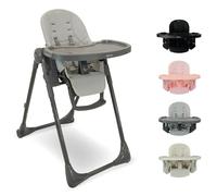 My Babiie MBHC9 Highchair from Birth - Newborn to 3 Years (15kg), Adjustable, 5 Recline Positions, 7 Height Settings, Removable Tray, Padded Seat, Foldable, Chair for Baby & Toddler - Grey