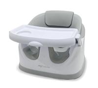 My Babiie MBHCB 2-in-1 Baby Booster Chair - Feeding and Floor Seat for Toddlers, Easy Clean, Removable Tray with Cup Holder, from 6 Months to 3 Years (15kg) - Grey