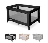 My Babiie MBTC1 Travel Cot from Birth to 15kg - Quilted Black | Lightweight, Easy Fold & Compact, Travel Bag, 120cm x 60cm Padded Mattress