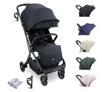 My Babiie MBX7 Autofold Stroller from Birth to 22kg (4 Yrs) - Black | Foldable & Compact, Lightweight, Travel Buggy for Toddlers, Pushchair includes Rain Cover