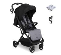 My Babiie MBX7 Autofold Stroller from Birth to 22kg (4 Yrs) - Black/Grey | Foldable & Compact, Lightweight, Travel Buggy for Toddlers, Pushchair includes Rain Cover