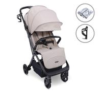 My Babiie MBX7 Autofold Stroller - from Birth to 4 Years (22kg), Foldable & Compact, Lightweight, Travel Buggy for Toddlers, Pushchair Includes Rain Cover - Camel