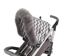 My Babiie Pram Hood Fur Trim - Grey