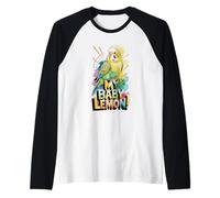 My Baby Lemon Cute Budgie Parakeet Pet Bird Raglan Baseball Tee