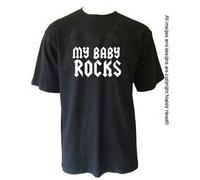 My Baby Rocks - T-Shirt for Dad, Black, XL