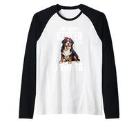 My Baby Sister is A Berner Bernese Mountain Dog Lover Raglan Baseball Tee