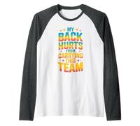 My Back Hurts from Carrying This Team Gamer Rage Team Raglan Baseball Tee