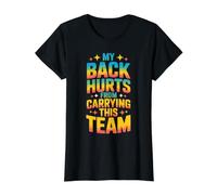 My Back Hurts from Carrying This Team Gamer Rage Team Value Graphic T-Shirt, Women, Black, XL