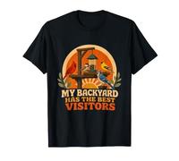 My Backyard Has the Best Visitors Retro Birdwatching Design T-Shirt