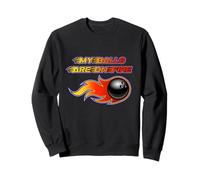 My Balls Are On Fire Bowling Ball With Flame Funny Bowler Sweatshirt
