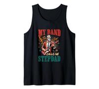 My Band Calls Me Stepdad Father's Day Playing Guitar Lover Tank Top