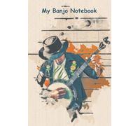 My Banjo Notebook: Banjo themed notebook or journal with a glossy cover and 110 lined pages for general notes and composition. 6x9 inches.