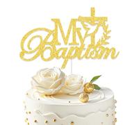 My Baptism Cake Topper, First Holy Communion Baby Shower Decorations, Bless This Child Christening Party Supplies, On Your Confirmation Baptism Cake Decorations Gold