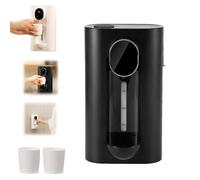 My Bar Shot Station Mini Dispenser, 540ml Wall Mount Liquor Dispenser with 2 Magnetic Cups, New Upgrade USB Rechargeable Automatic Alcohol & Wine Dispensers for Home Bar (Black 1 Pcs)