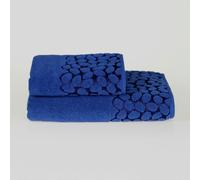 My Basic Stuff Cotton Towel Set | 480 GSM | Hand & Bath Towels | Ultra Soft & Absorbent | Dark Blue - Cotton - 1 - Dark Blue