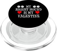 My Basset Hound Is My Valentine Dog Owner PopSockets PopGrip for MagSafe