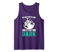 My Battery is Low and It's Getting Dark Tank Top, Men, Purple, Medium