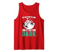 My Battery is Low and It's Getting Dark Tank Top, Men, Red, XX-Large