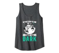 My Battery is Low and It's Getting Dark Tank Top, Women, Dark Heather Grey, Small