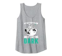 My Battery is Low and It's Getting Dark Tank Top, Women, Heather Grey, Small