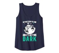 My Battery is Low and It's Getting Dark Tank Top, Women, Navy Blue, XX-Large