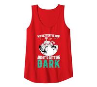 My Battery is Low and It's Getting Dark Tank Top, Women, Red, X-Large