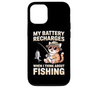 My Battery Recharges When I Think About Fishing Cat Case for iPhone 12/12 Pro
