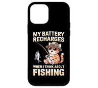 My Battery Recharges When I Think About Fishing Cat Case for iPhone 12 mini