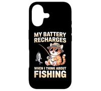 My Battery Recharges When I Think About Fishing Cat Case for iPhone 17